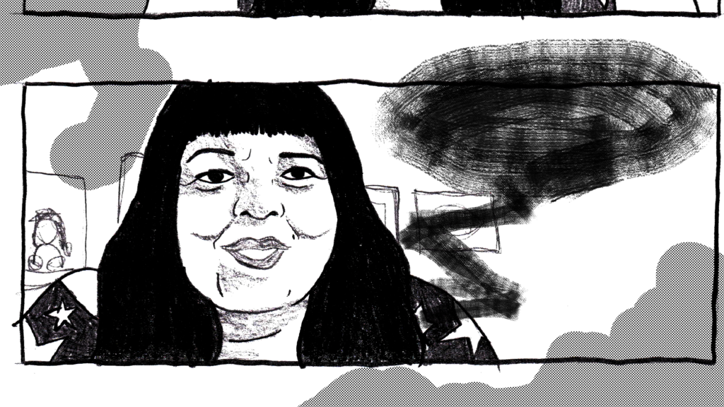 Entrevista ilustrada de Gabriela Güllich com Marcela Trujillo, quadrinista chilena, conhecida também como Maliki
