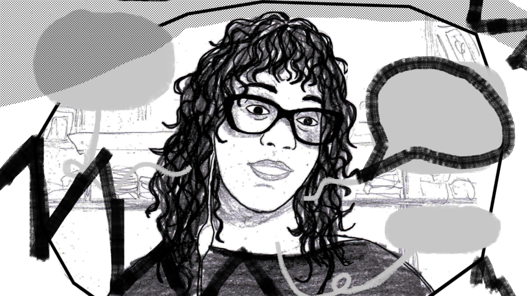 Entrevista ilustrada de Gabriela Güllich com Diana Salu, artista de Brasília, autora de 