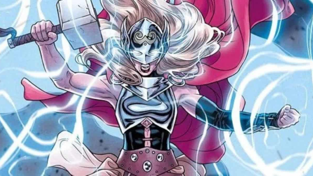 Jane Foster, a Thor, se transforma em deusa, tem poderes de invocar raios e trovões, superforça, consegue voar e ainda lida com a situação de conviver com um câncer terminal, em sua forma mortal