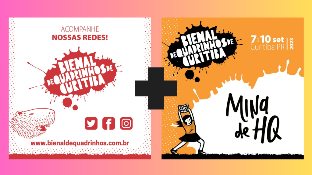 Gabi e Dani serão as embaixadoras da Bienal de quadrinhos de Curitiba, compartilhando informação sobre o evento e promovendo debates relacionados ao tema deste ano ao longo da programação.